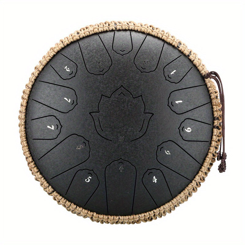 Steel Tongue Drum 15 Notes Handcrafted Meditation Yoga Relaxation 33cm Key of C