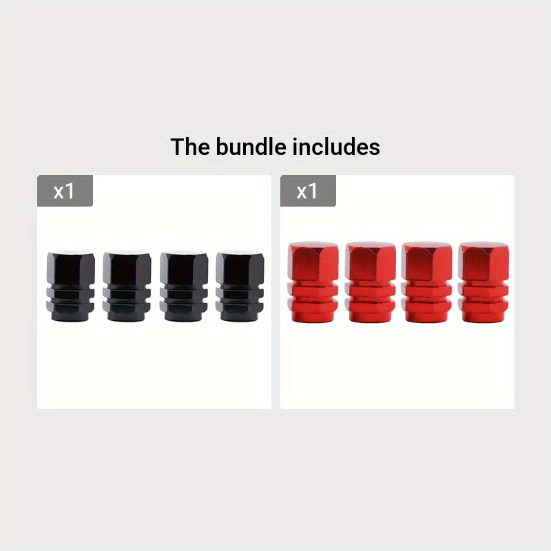 4Pcs Aluminum Alloy Tire Valve Caps for Cars Motorcycles Trucks Dustproof