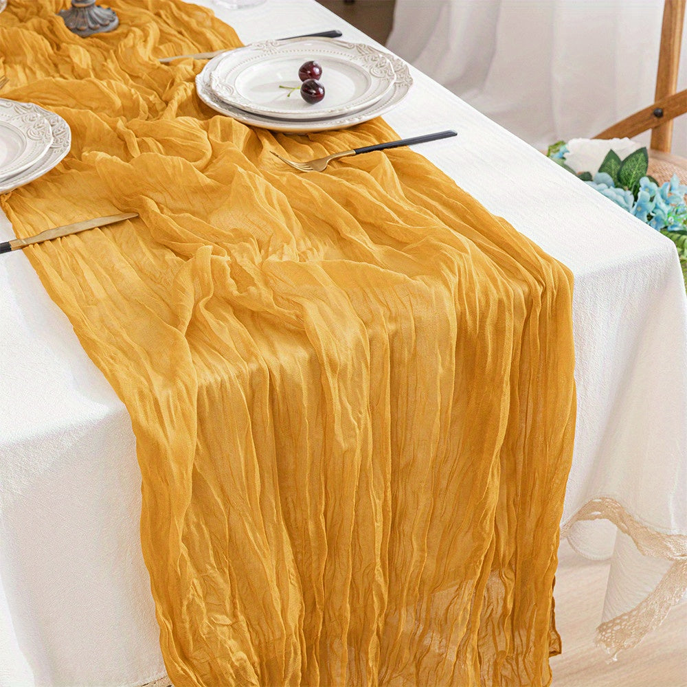 Boho Cheesecloth Table Runner for Home Decor and Events