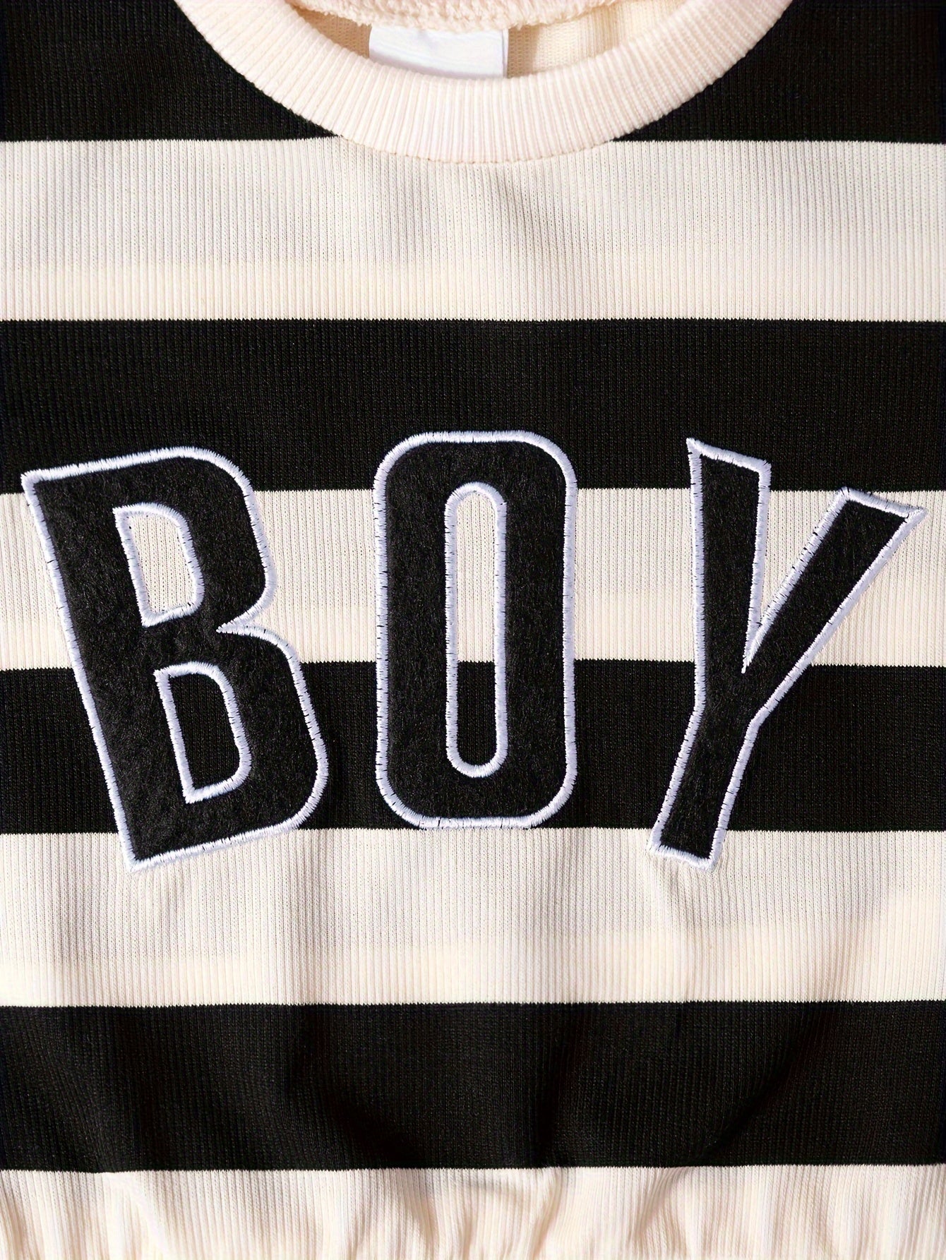 Детский мальчик повседневный полосатый комплект из хлопкового смесового материала, топ с длинным рукавом и штаны для весны, осени, зимы