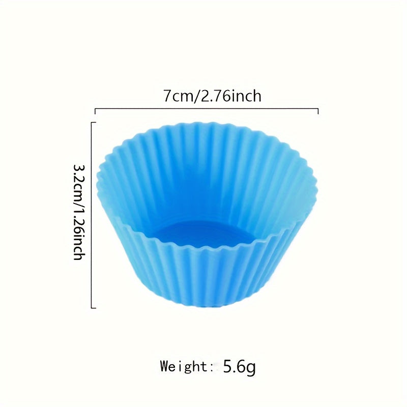 Silicone Cake Cups Set 6 Pieces High Temp Resistant Muffin Pudding Tarts
