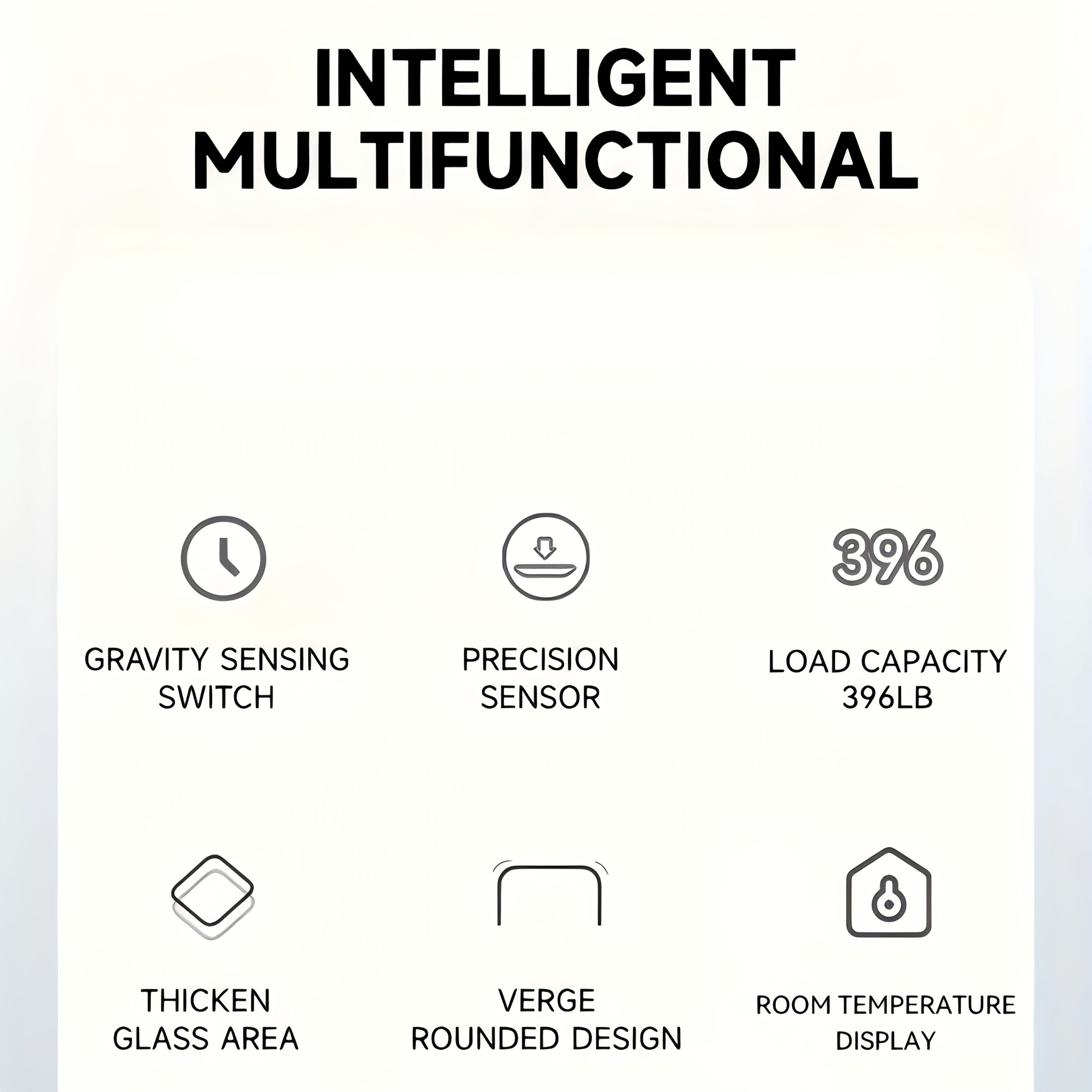 Kichik o'lchamli, keng platformali, katta quvvatli va oson o'qiladigan orqa yoritilgan LCD displey bilan uy shaxsiy vazn o'lchagichi.
