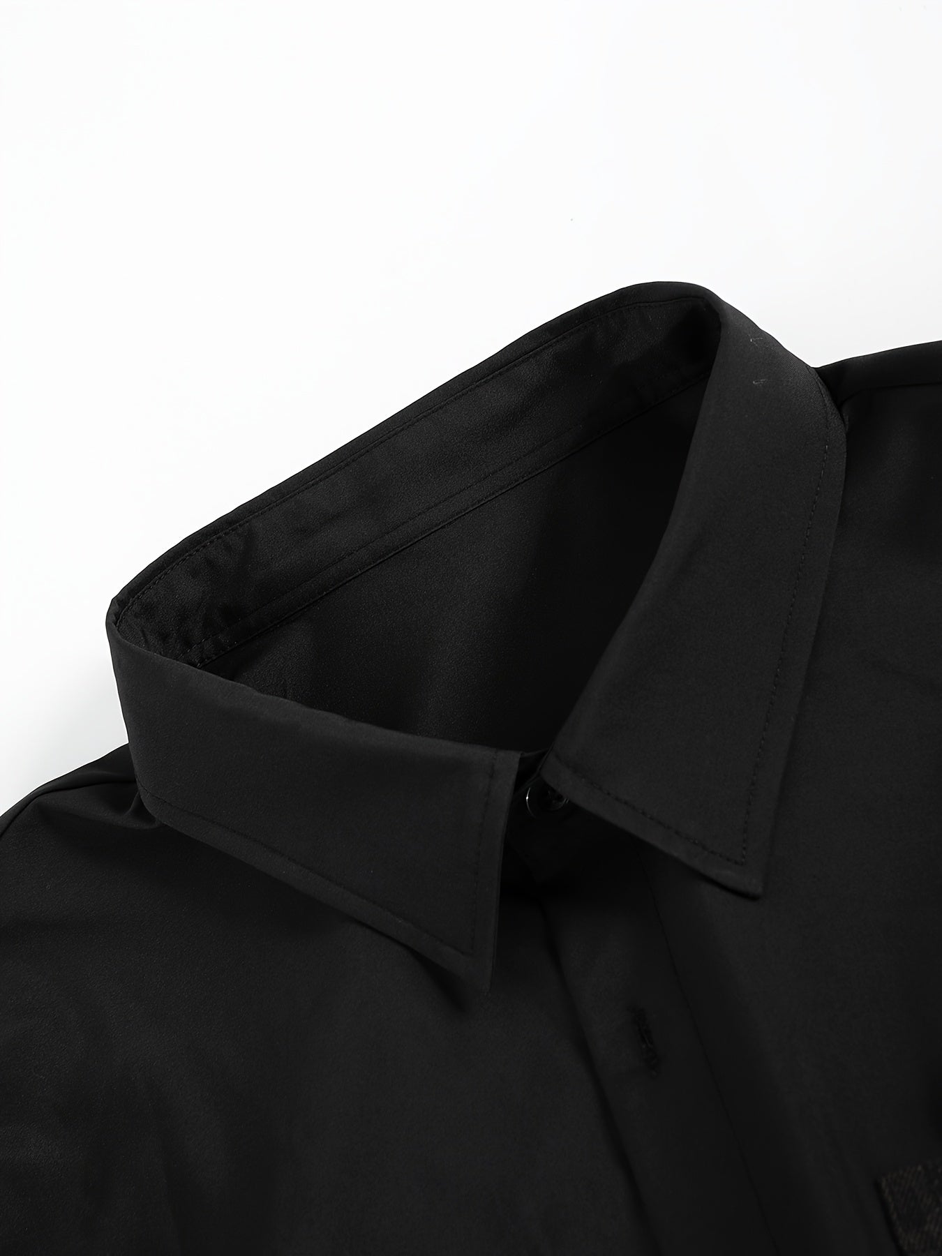 Erkaklar uchun Katta O'lchamli Kuz Plaid Tasodifiy To'plam, Oddiy moslashuv, Polyester mato, Tekis rang va tekis naqshli aksessuarlar, Uzoq yengli ko'ylak va tugmachali sport kostyumi.