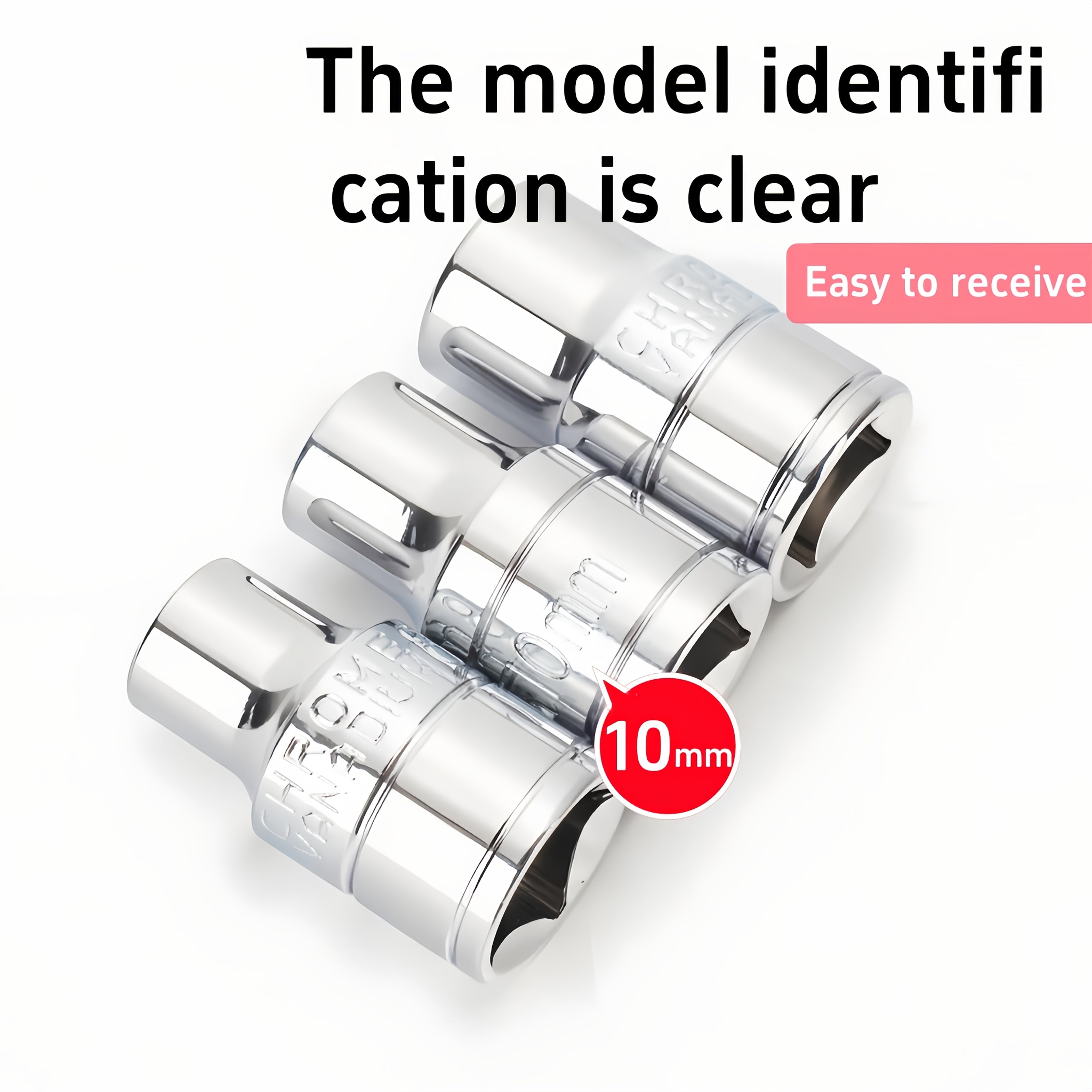 Impact Wrench Socket Set 10pcs Thin Wall Metric CRV Metal Auto Repair