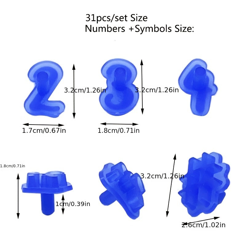 Mold Set for Fondant Printing, Cookie Baking, Cake Decoration Upper Lower Case Letters