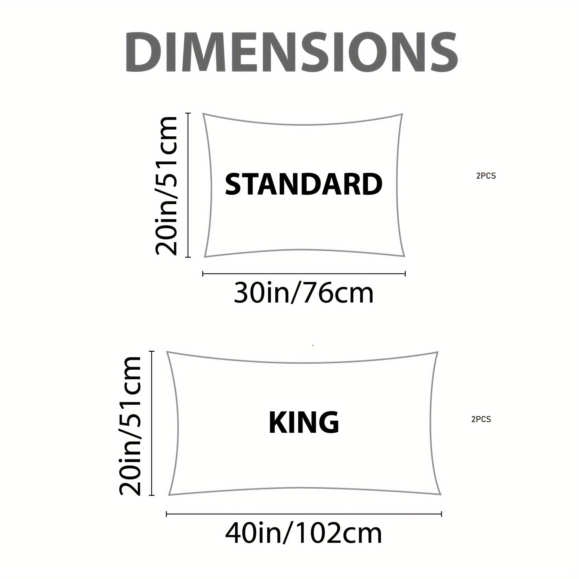 Set of 2 Microfiber Bed Pillowcases All-Season Hypoallergenic Wrinkle-Free Bedding Set