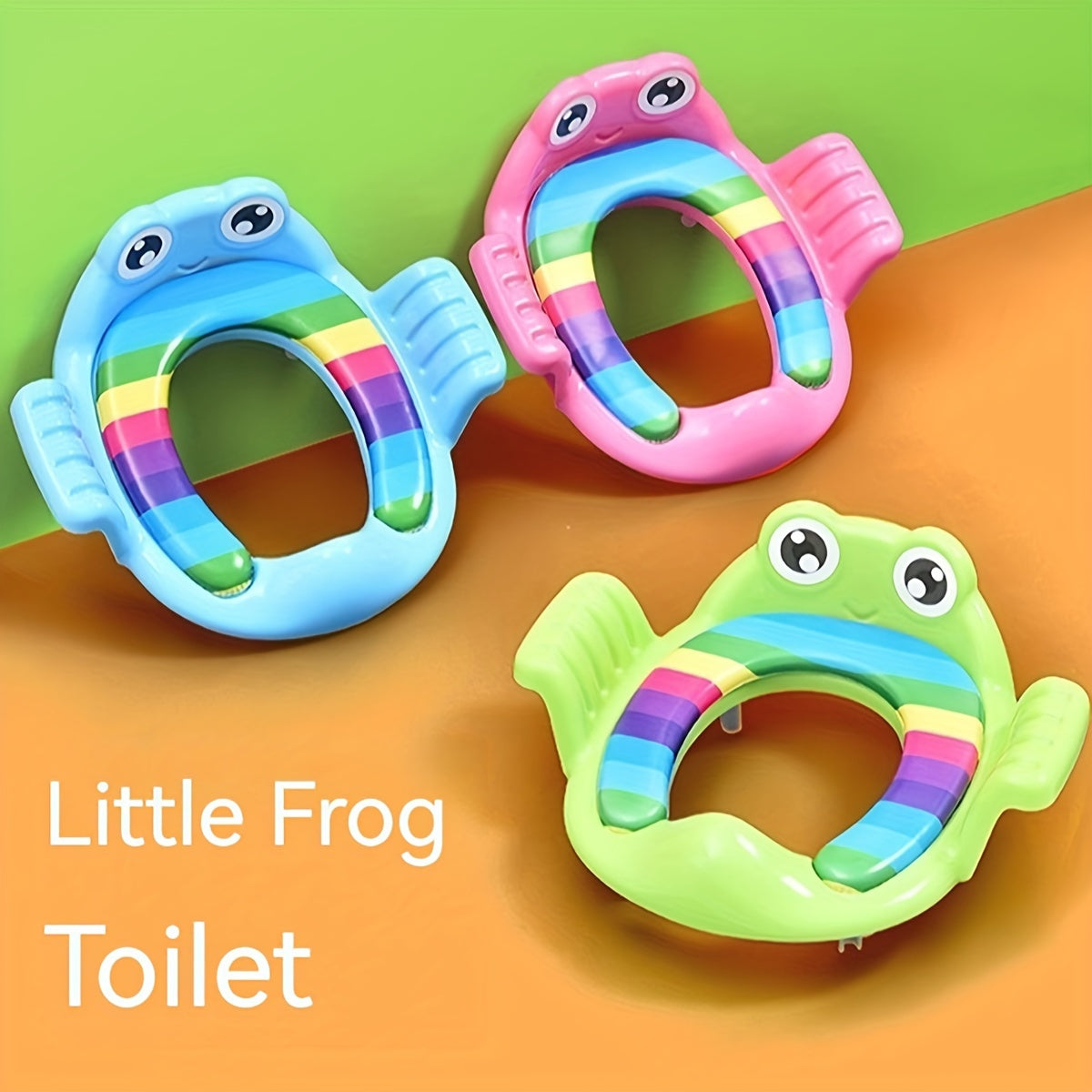 Frog Cartoon Potty Training Seat for Boys and Girls Easy to Clean