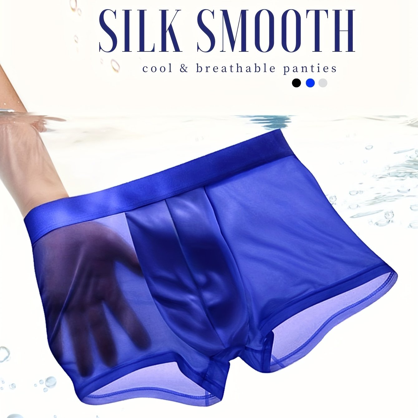 Men's Seamless Breathable Boxer Briefs Soft Polyester Spandex Shortie Solid