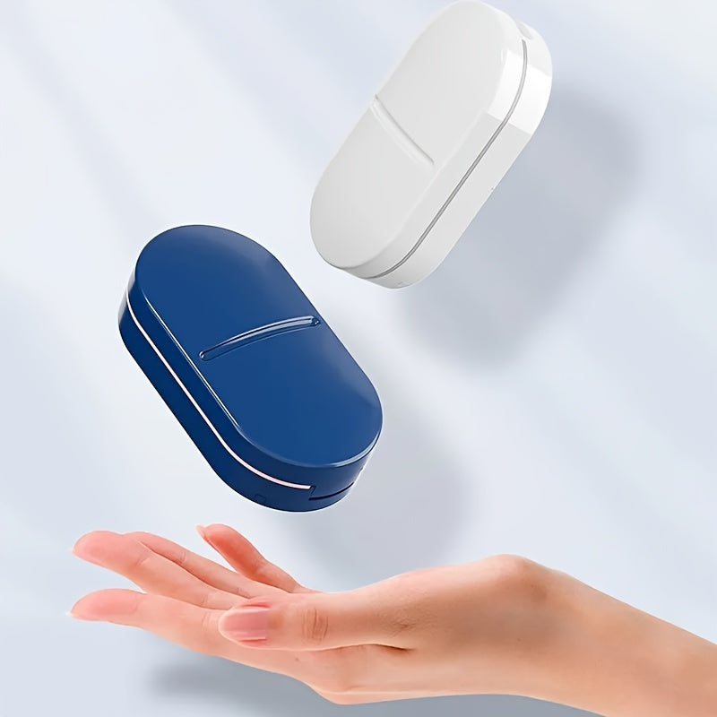 Portable Mini Pill Cutter and Storage Box with Dust Separator
