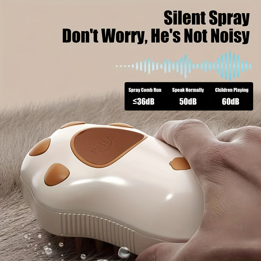 Electric Pet Grooming Brush for Cats and Dogs Self-Cleaning Silicone Massage Hair Removal