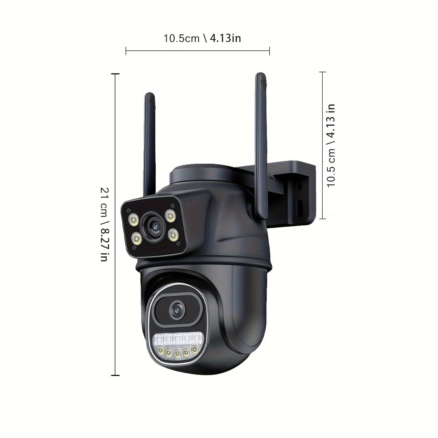 HD WiFi Security Camera with Dual Lens 4MP Night Vision Two-Way Audio PTZ Motion Tracking