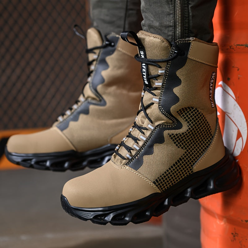 Unisex Tactical Boots Anti-Slip Wear-Resistant High-Top Hiking Camping All-Season