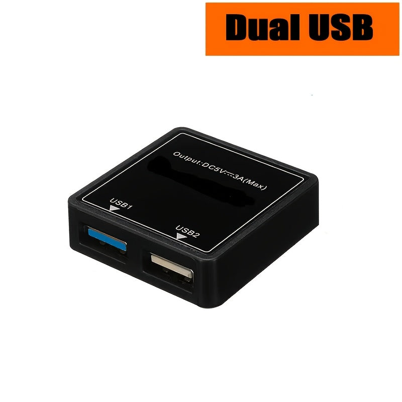 Convertidor alimentado por energía solar 6V-24V entrada doble USB 5V 3A salida plástico