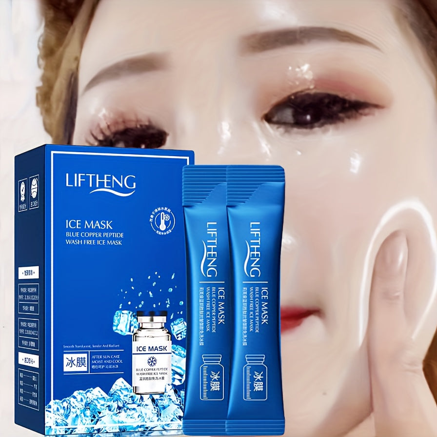 Blue Copper Peptide Face Mask Powder Gel for Night Moisturizing Hydrating Dry Skin