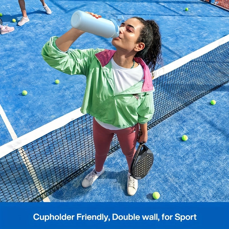 40oz Stainless Steel Water Bottle with 2-in-1 Straw and Spout Lid Leak-Proof BPA-Free for Sports Gym Travel