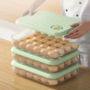 24-Pack Egg Storage Container Plastic Egg Basket with Lid and Freshness Tray