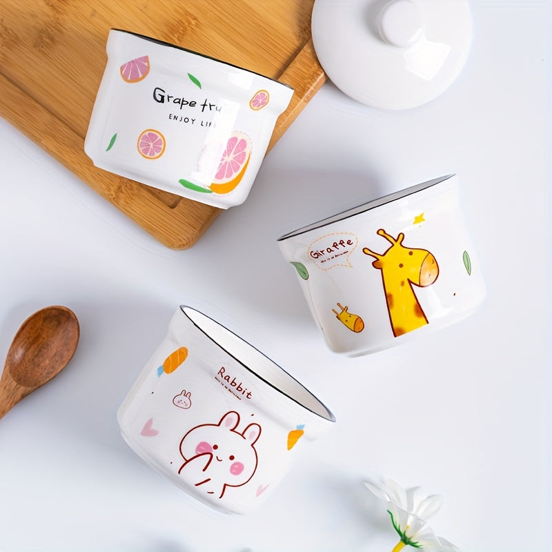 Steamed Egg Bowl with Lid Small Stew Pot for Household Stews and Desserts