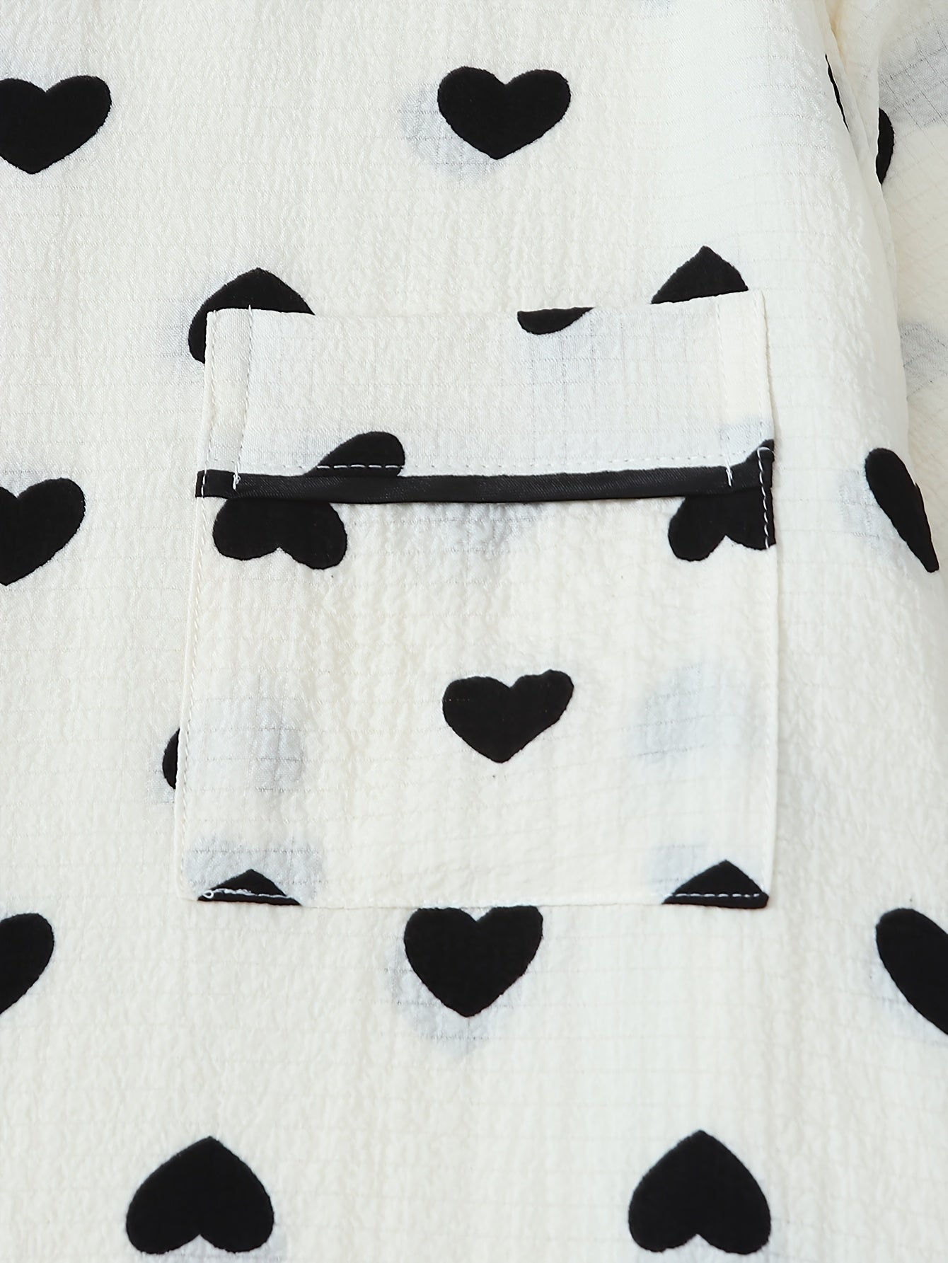 Women's Printed Cardigan Set with Turnover Collar and Short Sleeves