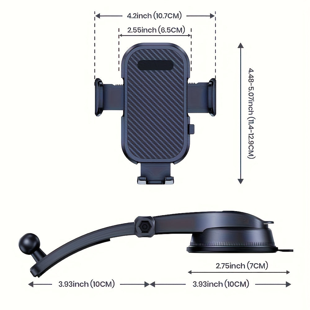 Soporte universal para teléfono de coche con hierro, ángulo ajustable, fuerte adhesivo y soporte para tablero