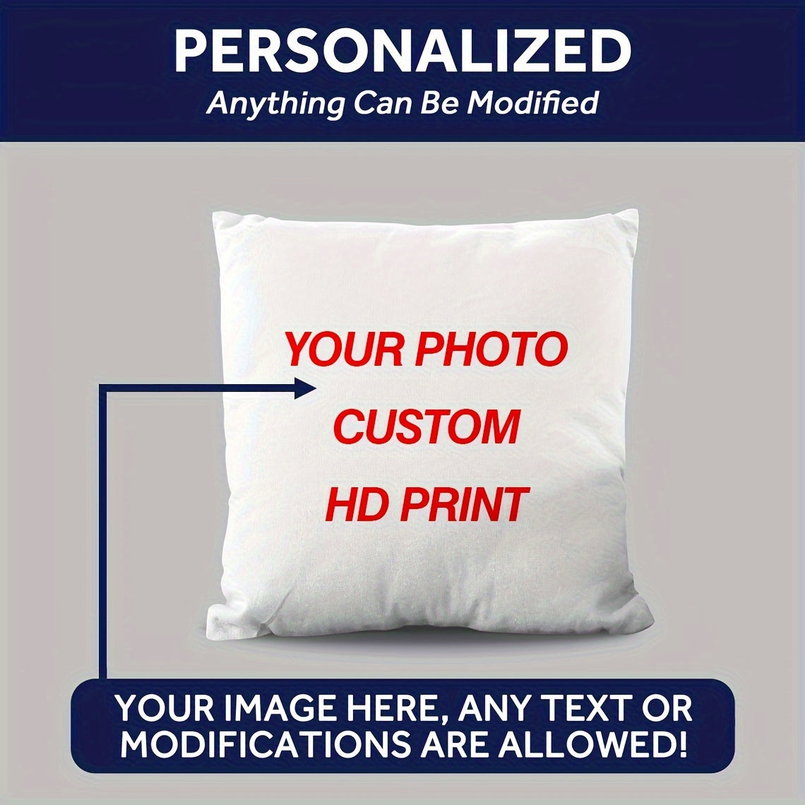 Personalized Family Photo Pillowcase 45.72x45.72 cm Polyester Plush Single-Sided Print