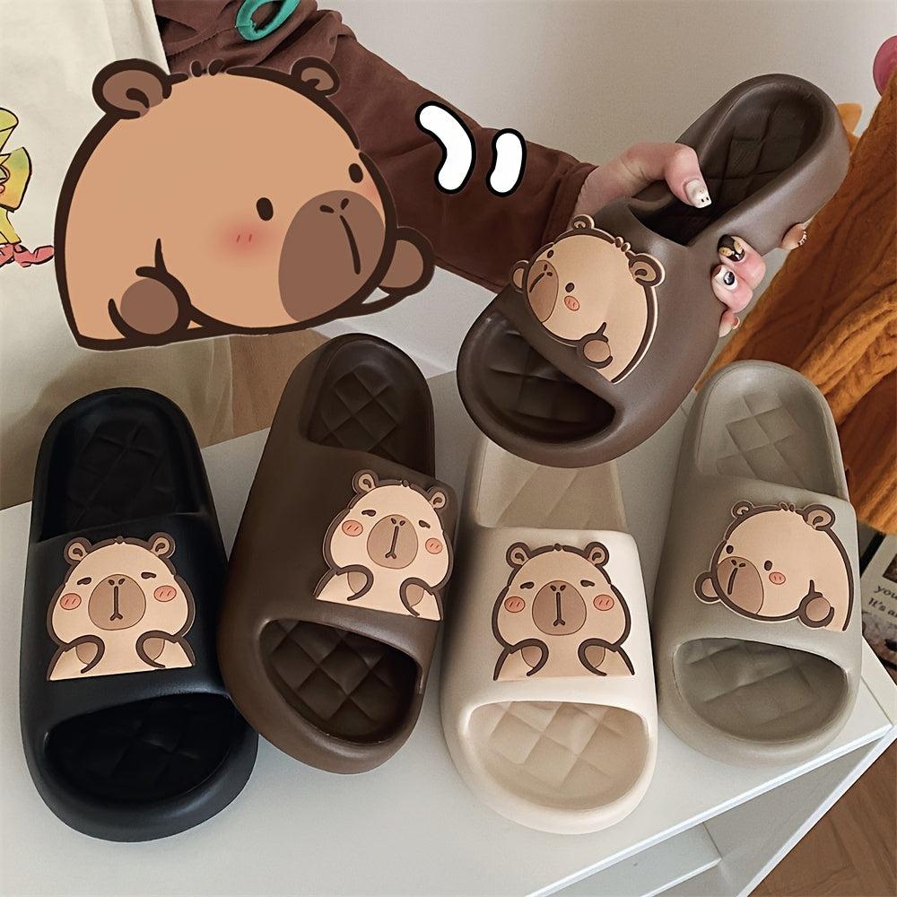 Women's Cute Cartoon Bear EVA Slide Sandals Non-Slip Indoor Outdoor