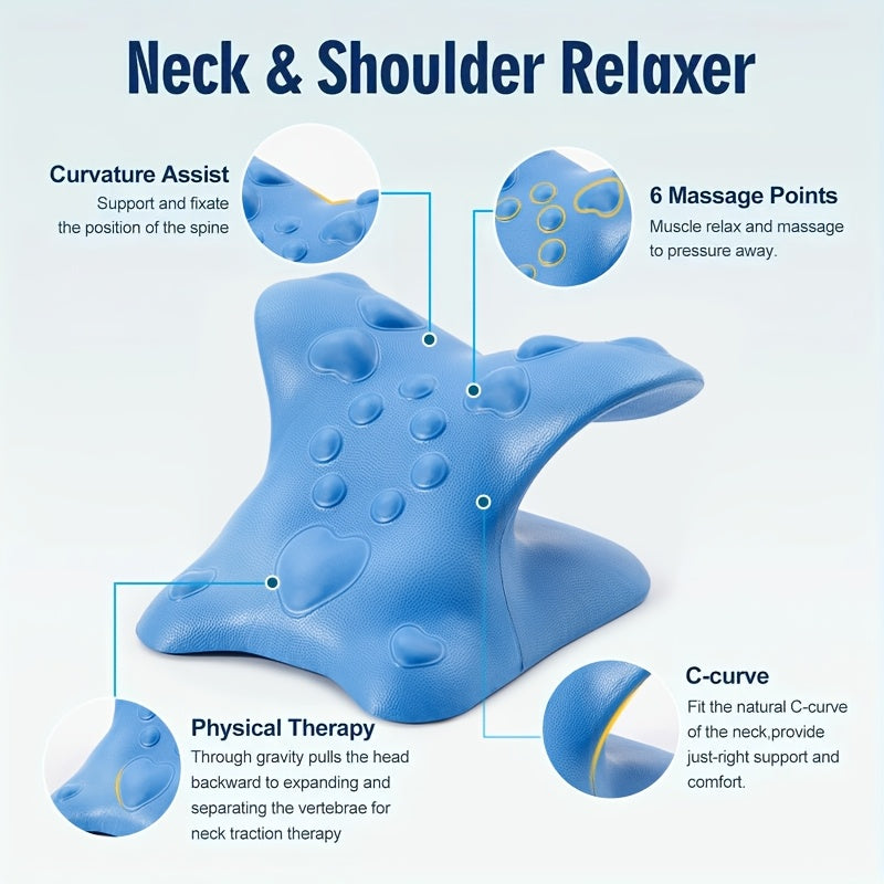 Cervical Spine Massage Pillow for Neck and Shoulder Relaxation Gravity Acupressure Stretching