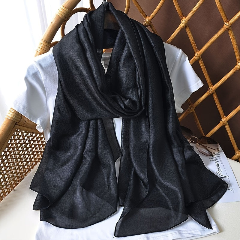 Ayollar uchun engil chiffon sharf, quyoshdan himoya, plyaj sochiq, yozgi aksessuar