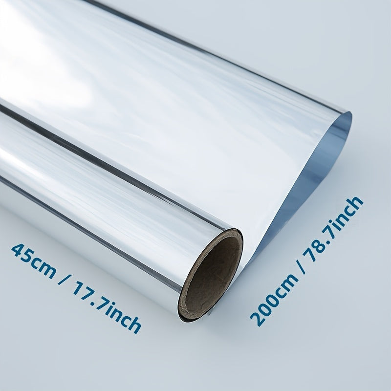 Silver Glass Insulation Film for Sunrooms Peel and Stick UV Blocking Window Film 3Mil Thickness