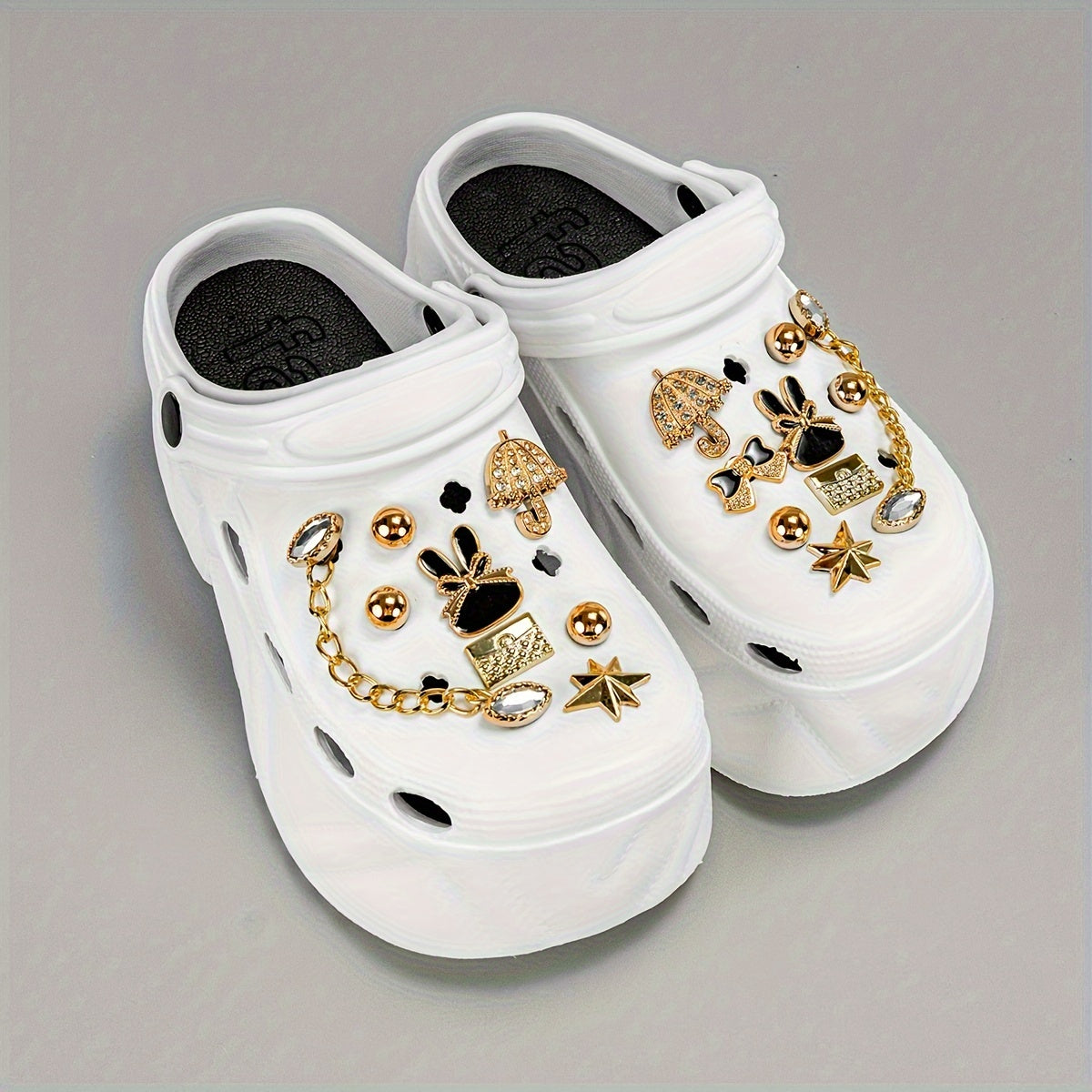 Women's Glitter Mules and Clogs With Platform Heel Lightweight EVA Summer Footwear