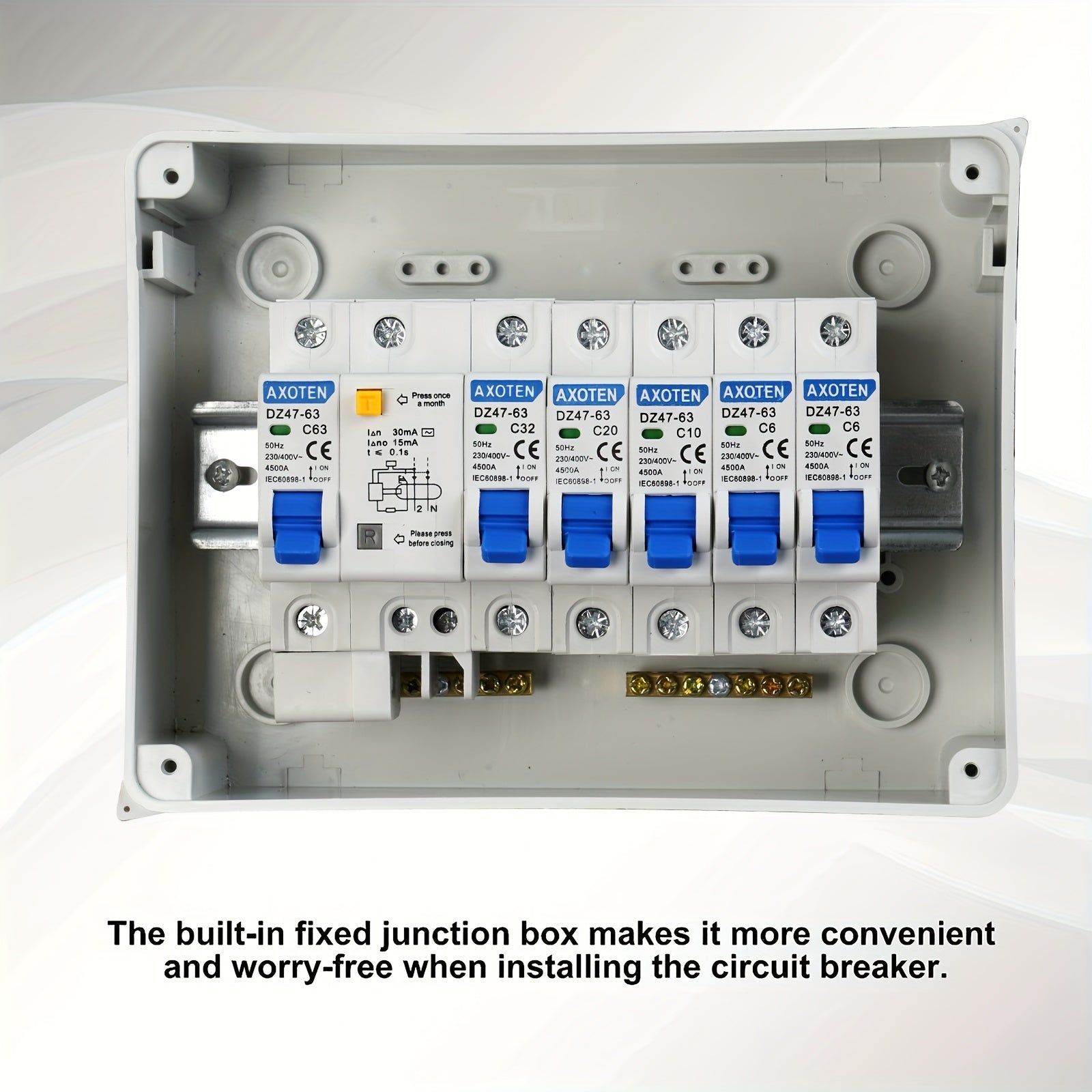 Surface-Mounted Micro Circuit Breaker Switch Box 5/8/12 Circuits for Home Office Shopping Center Power Distribution