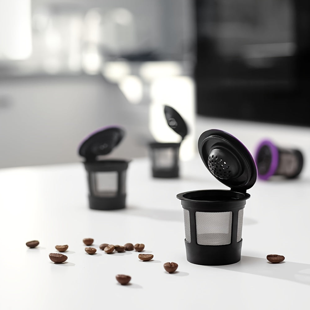 6pcs Reusable Coffee Pods with Filters Plastic Cups for Home and Office