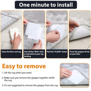 Set of 4/8 Anti-Slip Rug Gripper Pads 3.15x3.15 Inches for Hardwood Floors