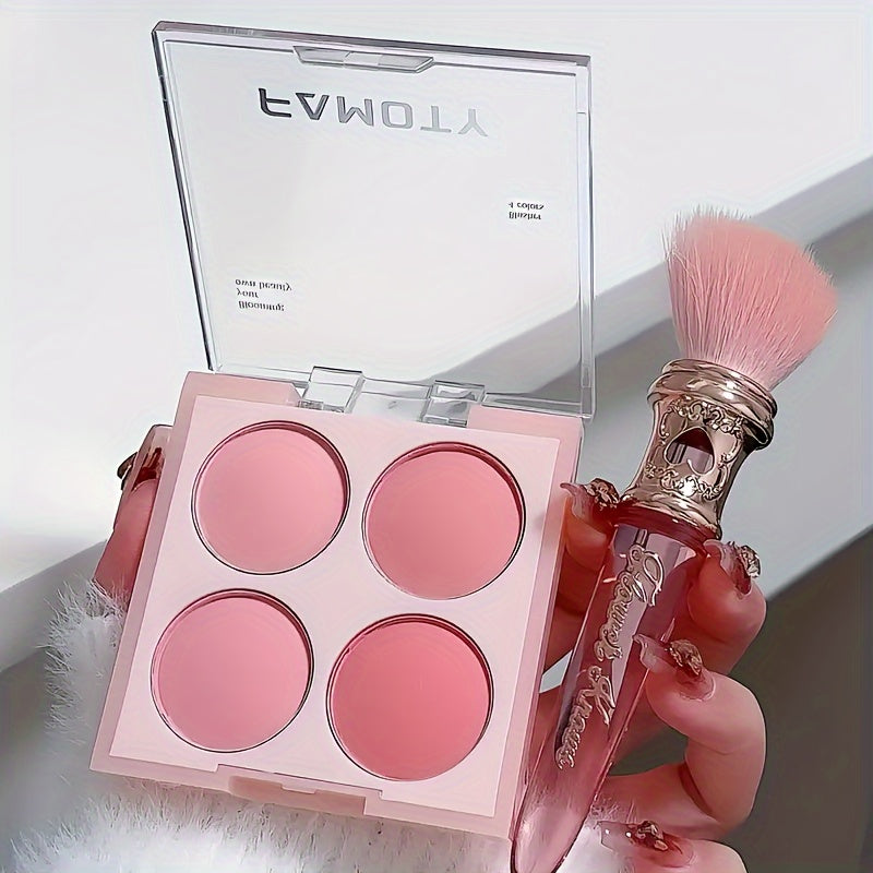 Qizlar uchun Blush Palette Makiyaj Kompakt Yumshoq Rangi Gradient Mat Yengil Pushti Binafsha