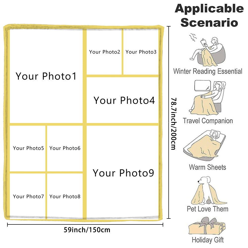 Personalized Couple Flannel Throw Blanket Soft Warm Gift for Couch Bed Camping