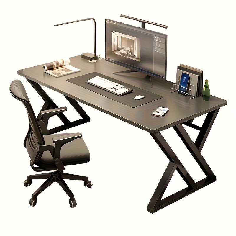 White Wooden Desk for Gaming Work and Study Sturdy Multi-Functional Home Office Table