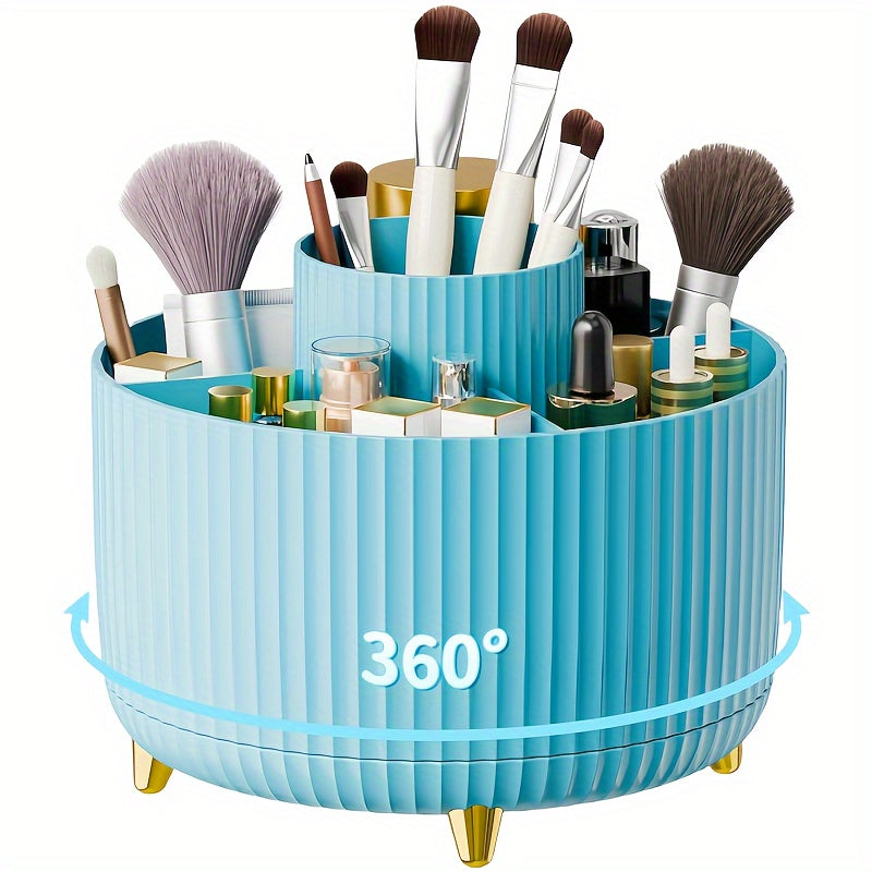 Rotating Makeup Organizer with 5 Compartments and Luxury Design