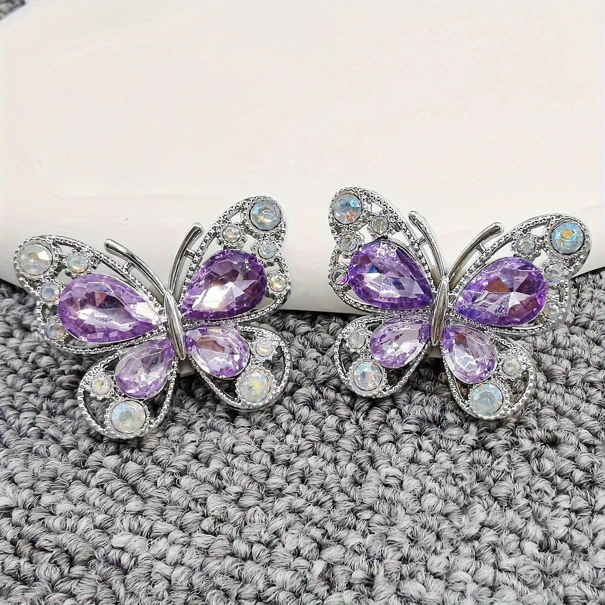 Women Rhinestone Butterfly Shoe Lace Charms Jewelry Shoe Decorations Accessories