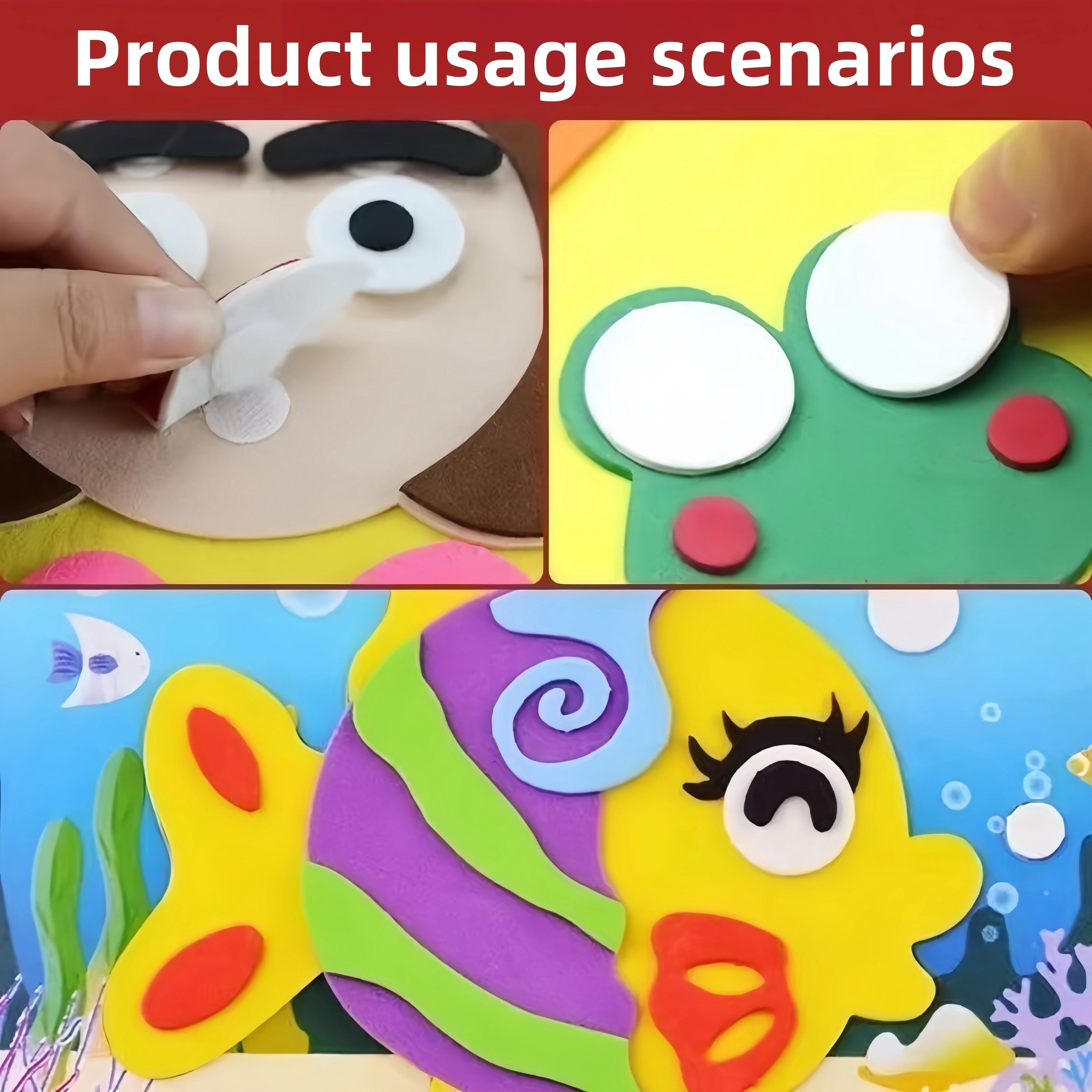 Self-Adhesive Nylon Tape 0.394 Inch 1000 Pieces for Crafts Organization