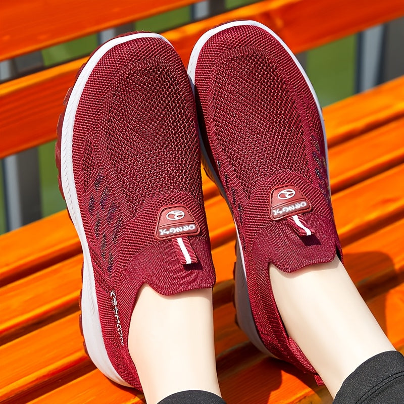 Women's Breathable Soft Casual Sports Shoes Low Top Solid Color All-Season