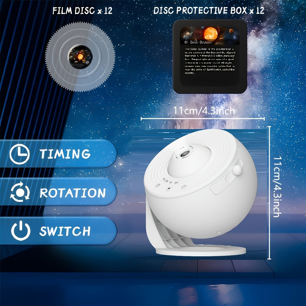 Galaxy Projector for Adults, 4K Interchangeable Discs, Night Light