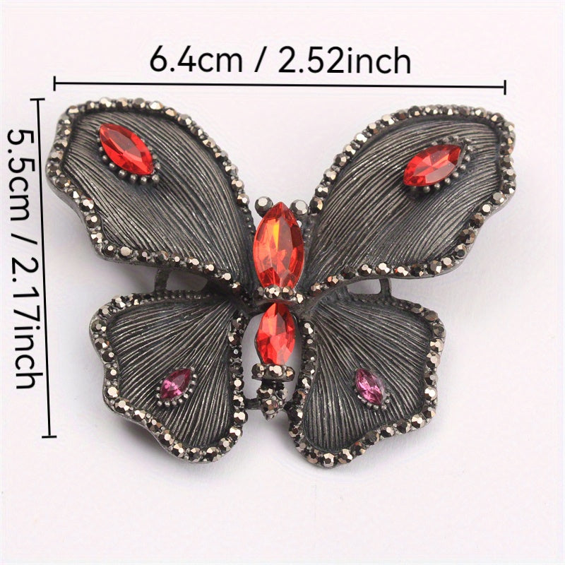 Elegant Butterfly Brooch Rhinestone Jewelry Pin for Women Gift Accessories