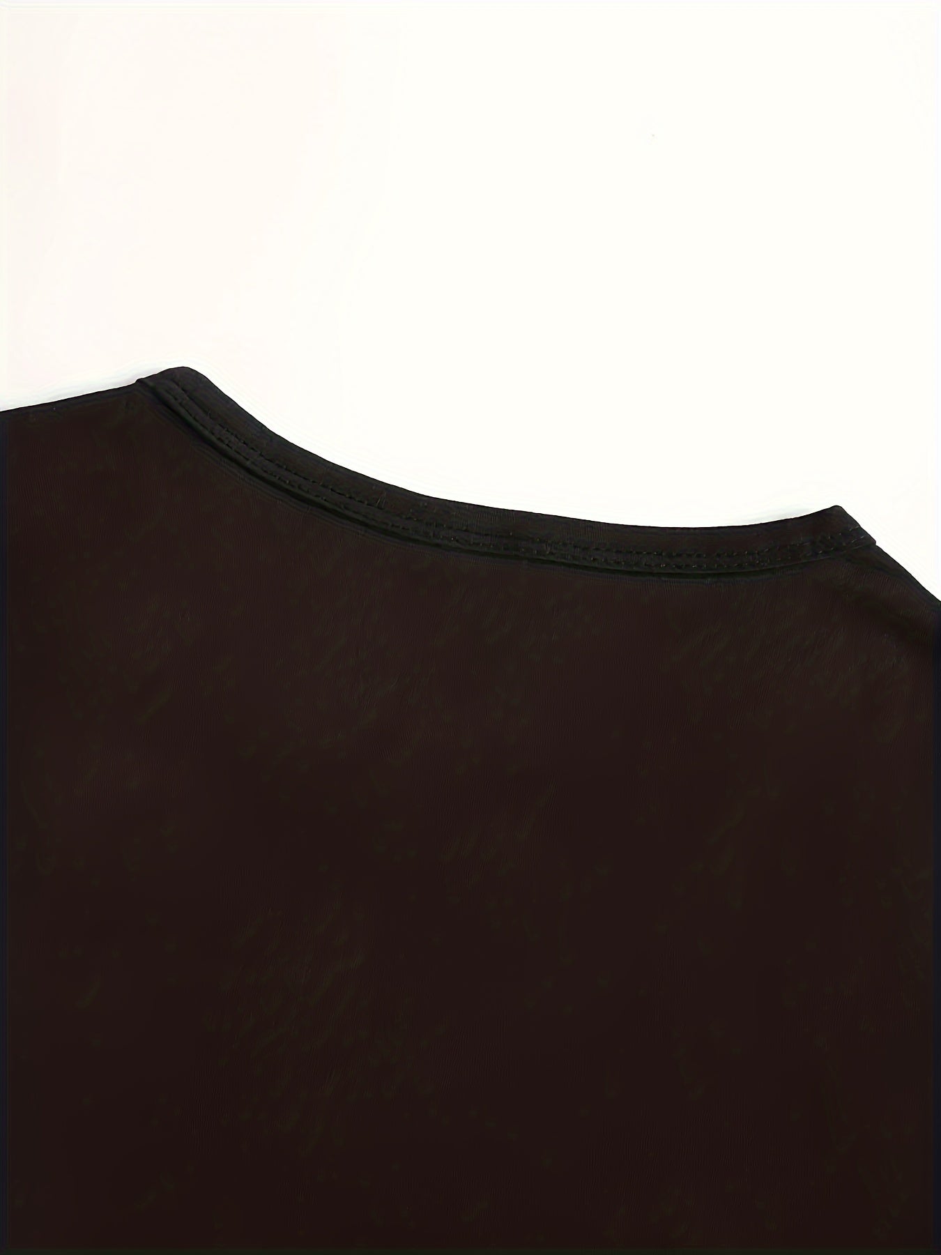 Plus Size Women's Black T-Shirt with White Dandelion and Dragonfly Print