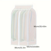 Large Capacity Translucent Garment Bag with Zipper for Suits Dresses and Jackets