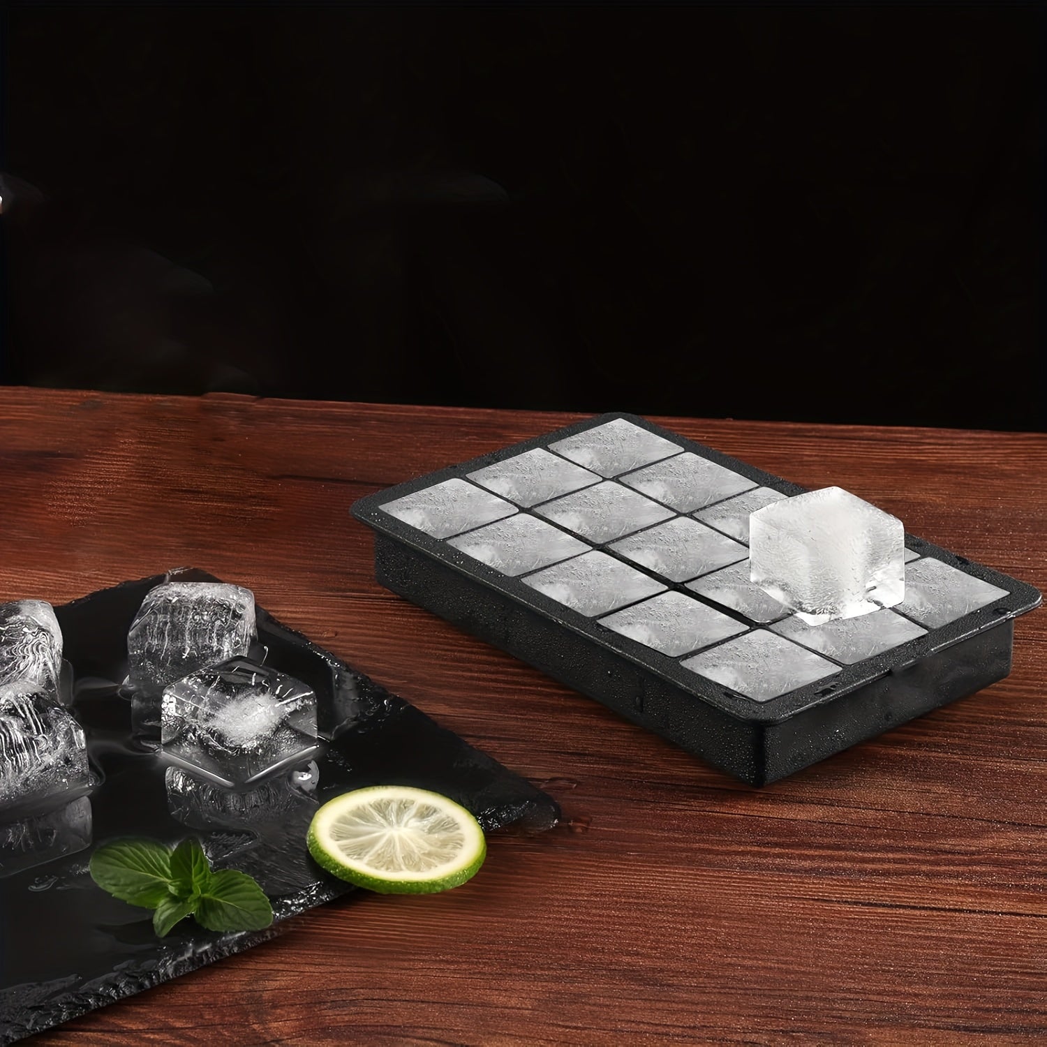 Многоразовые силиконовые формы для льда в виде квадратов для морозильника, виски, шоколада