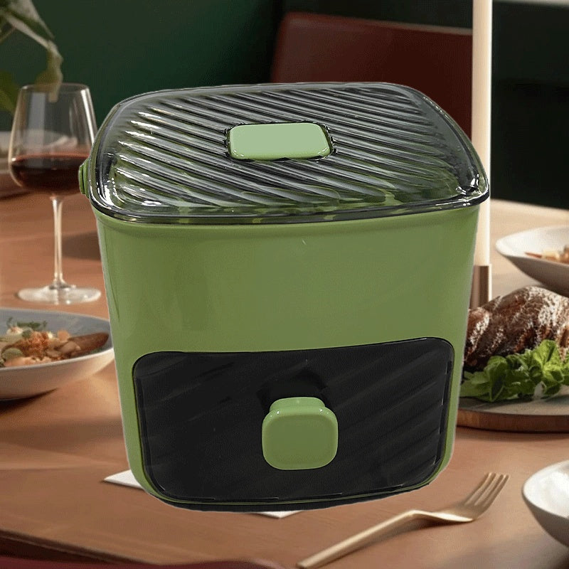 Portable Ice Maker Countertop Large Capacity Easy-Press Lid No Electricity Needed