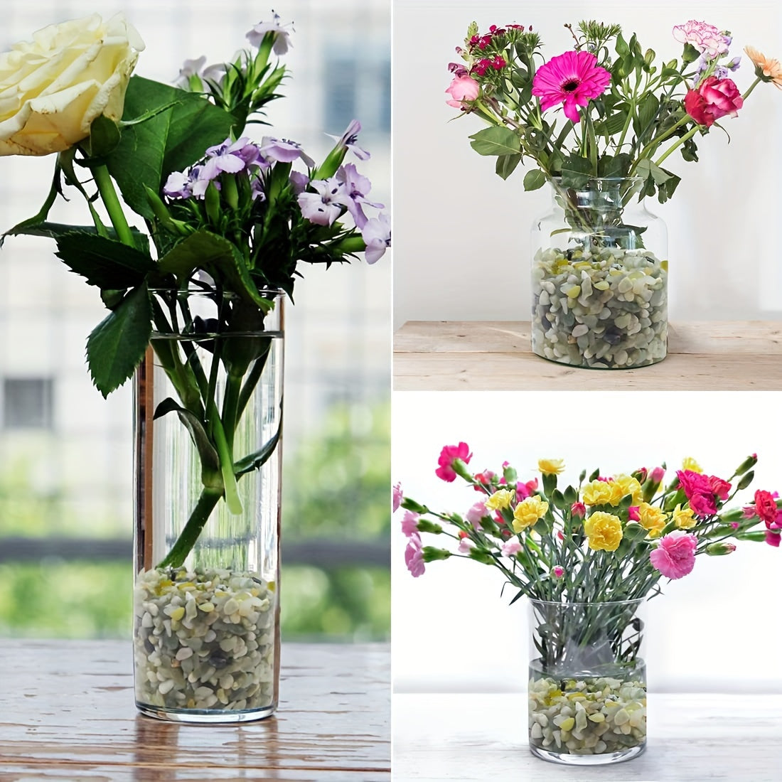 Green Crystal Pebbles for Landscaping Aquarium Gravel Home Decoration 1LB 450g