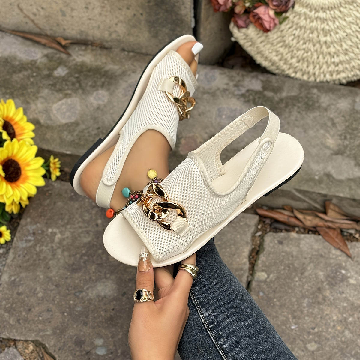 Women's Summer Breathable Mesh Casual Sports Sandals Lightweight Flip Flops