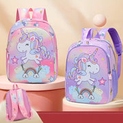 Qizlar uchun Qiziqarli Unicorn Malikasi Ruksak - Nylon, Suvga chidamli va Yengil, Moslashuvchan Kamarlar, Zip Yopilishi - Bolalar bog'chasiga va Tashqi Sarguzashtlar uchun Ideal, 3-6 yosh, Unicorn mavzusida.