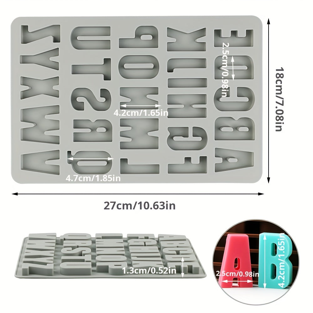 Silicone Alphabet Mold Set for Baking, Crafts, and DIY Projects