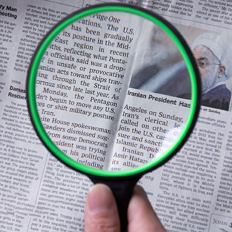 Elderly Handheld Magnifying Glass 10X Reading Lens Compact Clear
